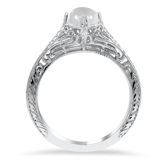 Custom Vintage-Inspired Moonstone Ring