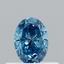 0.30 Ct. Fancy Vivid Blue Oval Lab Grown Diamond