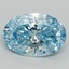 3.09 Ct. Fancy Vivid Blue Oval Lab Grown Diamond