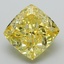 6.84 Ct. Fancy Vivid Yellow Cushion Lab Grown Diamond