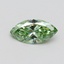 0.70 Ct. Fancy Vivid Green Marquise Lab Grown Diamond