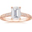 14K Rose Gold Hudson Engraved Diamond Ring, smalltop view