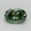 2.19 Ct. Fancy Vivid Green Oval Lab Grown Diamond