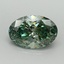 1.05 Ct. Fancy Vivid Pacific Green Oval Lab Grown Diamond