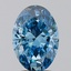 2.50 Ct. Fancy Vivid Blue Oval Lab Grown Diamond