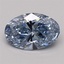 0.76 Ct. Fancy Vivid Blue Oval Lab Grown Diamond