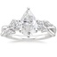 Platinum Willow Three Stone Diamond Ring (1/3 ct. tw.), smalltop view
