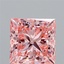 3.58 Ct. Fancy Vivid Pink Princess Lab Grown Diamond
