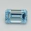 1.53 Ct. Fancy Vivid Blue Emerald Lab Grown Diamond