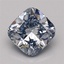 1.30 Ct. Fancy Vivid Blue Cushion Lab Grown Diamond