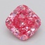 0.89 Ct. Fancy Vivid Pink Cushion Lab Grown Diamond