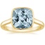 18K Yellow Gold Luna 2mm Bezel Ring, smalltop view
