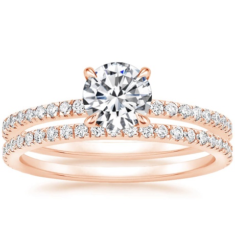14K Rose Gold Luxe Viviana Diamond Bridal Set (1/2 ct. tw.)