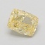 0.91 Ct. Fancy Intense Yellow Cushion Lab Grown Diamond