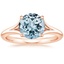 14K Rose Gold Reverie Solitaire Ring, smalltop view