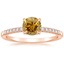 14K Rose Gold Viviana One-Quarter Coverage Diamond Ring, smalltop view
