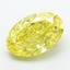 6.01 Ct. Fancy Vivid Yellow Oval Lab Grown Diamond