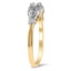 The Conall Ring, smalltop view on a hand