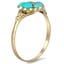 The Andover Ring, smalltop view on a hand
