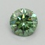 0.74 Ct. Fancy Vivid Pacific Green Round Lab Grown Diamond