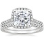PT Moissanite Odessa Diamond Ring (1/5 ct. tw.) with Sonora Diamond Ring (1/8 ct. tw.), smalltop view