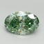 1.6 Ct. Fancy Vivid Pacific Green Oval Lab Grown Diamond