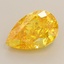 1.53 Ct. Fancy Vivid Yellow Pear Lab Grown Diamond