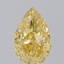 2.17 Ct. Fancy Vivid Yellow Pear Lab Grown Diamond