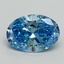 2.31 Ct. Fancy Vivid Blue Oval Lab Grown Diamond