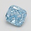 2.37 Ct. Fancy Vivid Blue Cushion Lab Grown Diamond