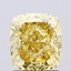 1.63 Ct. Fancy Vivid Yellow Cushion Lab Grown Diamond