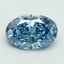3.08 Ct. Fancy Vivid Blue Oval Lab Grown Diamond