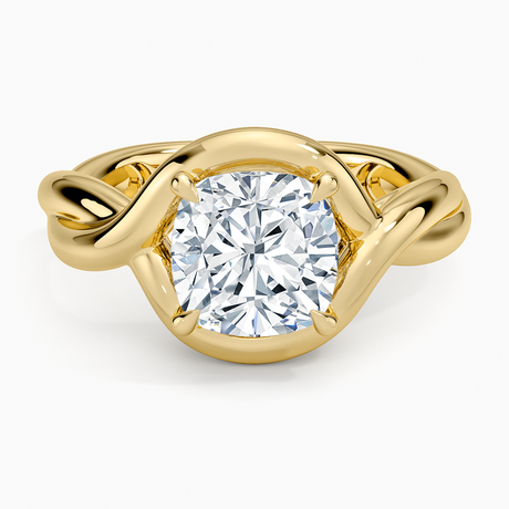 Bypass Twist Bezel Solitaire Diamond Ring