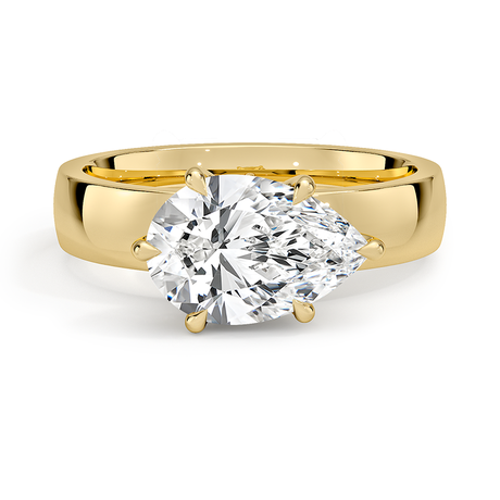 18K Yellow Gold Peyton East-West Solitaire Ring