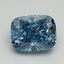 1.15 Ct. Fancy Vivid Blue Cushion Lab Grown Diamond