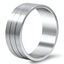 Double Groove Matte Wedding Ring, smallside view