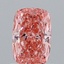 1.06 Ct. Fancy Vivid Pink Cushion Lab Grown Diamond