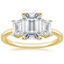 18K Yellow Gold Rhiannon Diamond Ring with Hidden Accents, smalltop view