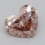 1.10 Ct. Fancy Pinkish Brown Heart Lab Grown Diamond