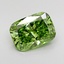 1.58 Ct. Fancy Vivid Green Cushion Lab Grown Diamond