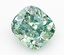 1.02 Ct. Fancy Vivid Green Cushion Lab Grown Diamond