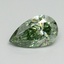 1.16 Ct. Fancy Vivid Green Pear Lab Grown Diamond