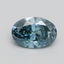 0.57 Ct. Fancy Vivid Greenish Blue Oval Lab Grown Diamond
