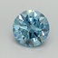 0.80 Ct. Fancy Vivid Blue Round Lab Grown Diamond