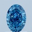 1.06 Ct. Fancy Vivid Blue Oval Lab Grown Diamond
