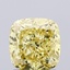 1.38 Ct. Fancy Vivid Yellow Cushion Lab Grown Diamond