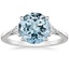 Platinum Trillion Cut Three Stone Diamond Ring, smalltop view