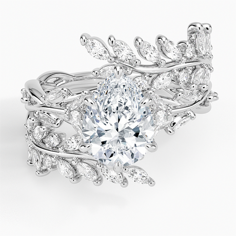18K White Gold Secret Garden Wrap Diamond Ring