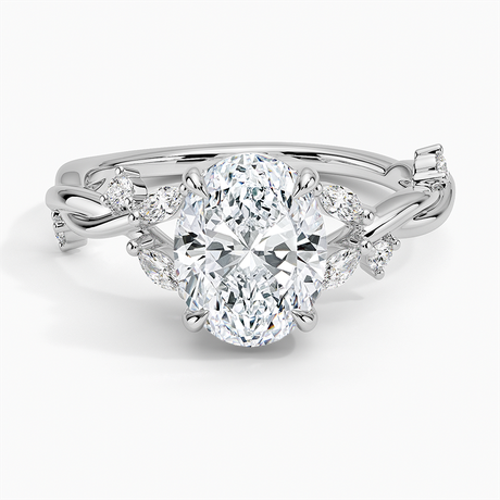 18K White Gold Azalea Twist Diamond Ring