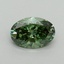 0.90 Ct. Fancy Vivid Green Oval Lab Grown Diamond